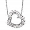 14k White Gold 3/4 carat Lab Grown Diamond VS/SI+ G+ 18 inch Heart Necklace