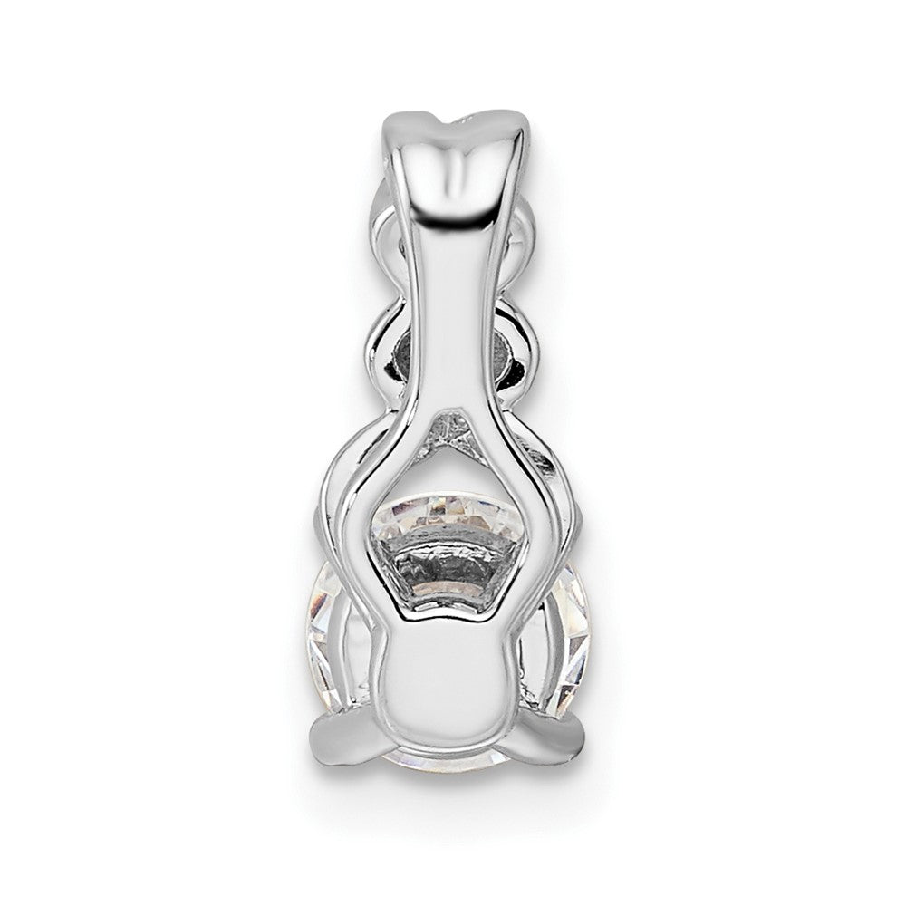 14k White Gold 3/4 carat Lab Grown Diamond VS/SI+ G+ Fashion Chain Slide Pendant