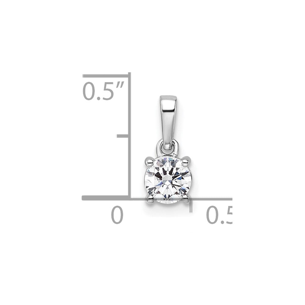 14k White Gold 1/2 carat Lab Grown Diamond VS/SI+ G+ Complete 18 inch Solitaire Pendant Necklace
