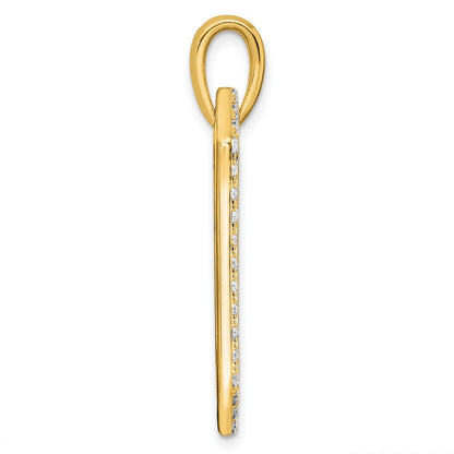 True Origin 14K Yellow Gold Men's 1 carat Lab Grown Diamond VS+ F+ Complete Dog Tag Pendant
