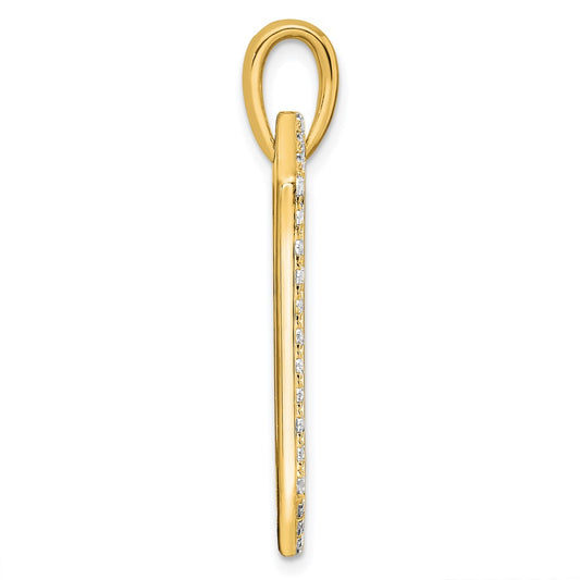 True Origin 14K Yellow Gold Men's 1 carat Lab Grown Diamond VS+ F+ Complete Dog Tag Pendant