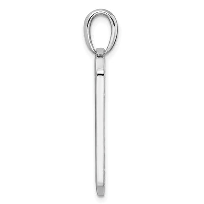 True Origin 14K White Gold Men's 3/4 carat Lab Grown Diamond VS+ F+ Complete Dog Tag Pendant