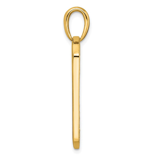 True Origin 14K Yellow Gold Men's 3/4 carat Lab Grown Diamond VS+ F+ Complete Dog Tag Pendant