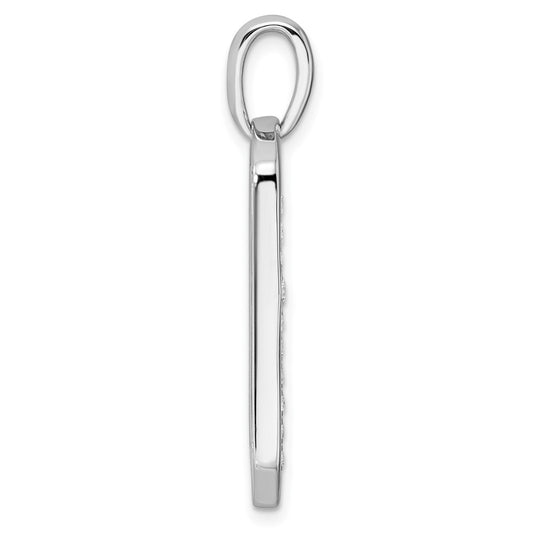 True Origin 14K White Gold Men's 1/2 carat Lab Grown Diamond VS+ F+ Complete Cross Dog Tag Pendant