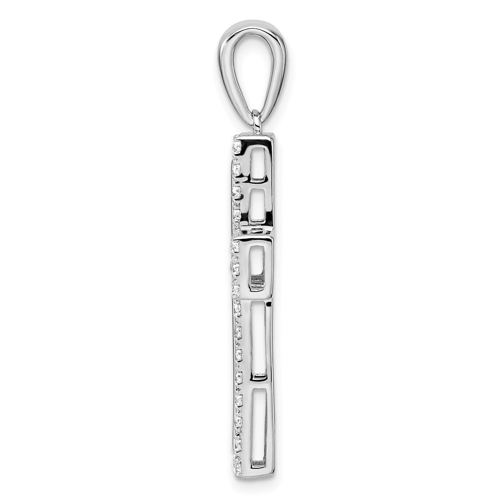 True Origin 14K White Gold 1 carat Lab Grown Diamond VS+ F+ Complete Cross Pendant