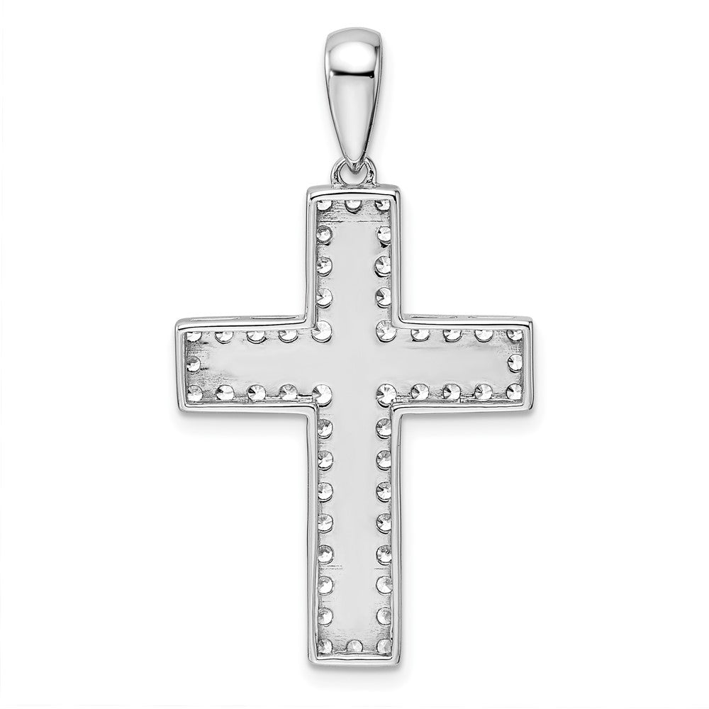 True Origin 14K White Gold 1 carat Lab Grown Diamond VS+ F+ Complete Cross Pendant
