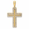 True Origin 14K Yellow Gold 1 carat Lab Grown Diamond VS+ F+ Complete Cross Pendant