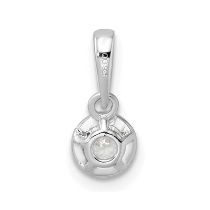 True Origin 14K White Gold 1/4 carat Lab Grown Diamond VS+ F+ Complete 18 in Round Solitaire Necklace