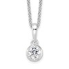 True Origin 14K White Gold 1/4 carat Lab Grown Diamond VS+ F+ Complete 18 in Round Solitaire Necklace