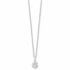 True Origin 14K White Gold 3/4 carat Lab Grown Diamond VS+ F+ Complete 18 in Round Solitaire Necklace