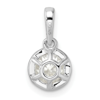 True Origin 14K White Gold 3/4 carat Lab Grown Diamond VS+ F+ Complete 18 in Round Solitaire Necklace