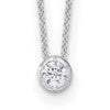 True Origin 14K White Gold 1/4 carat Lab Grown Diamond VS+ F+ Complete 18 in Round Solitaire Necklace
