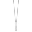 True Origin 14k White Gold 3/8 carat Lab Grown Diamond VS DEF 18 inch Vertical Slide Necklace