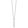 True Origin 14k White Gold 3/8 carat Lab Grown Diamond VS DEF 18 inch Vertical Slide Necklace