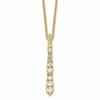 True Origin 14K White Gold 3/8 carat Lab Grown Diamond VS+ F+ 18 in Complete Vertical Bar Slide Necklace