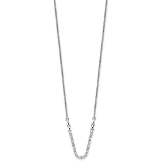 14k White Gold 1/2 carat Lab Grown Diamond VS/SI+ G+ Adjustable up to 24 inch Tennis Style Bolo Necklace