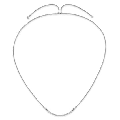 14k White Gold 1/2 carat Lab Grown Diamond VS/SI+ G+ Adjustable up to 24 inch Tennis Style Bolo Necklace