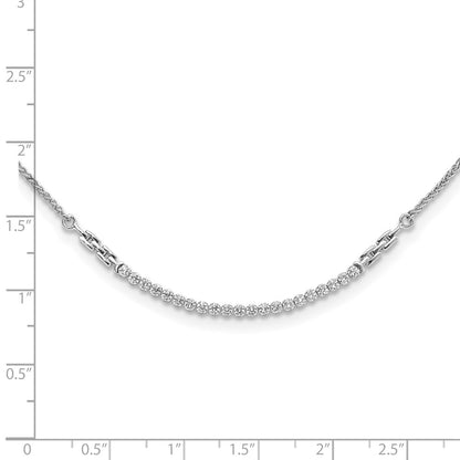 14k White Gold 1/2 carat Lab Grown Diamond VS/SI+ G+ Adjustable up to 24 inch Tennis Style Bolo Necklace