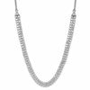 14k White Gold 3 1/3 carat Lab Grown Diamond VS/SI+ G+ Adjustable 13.5 to 24 inch Double Row Tennis Bolo Necklace