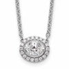 14k White Gold 5/8 carat Lab Grown Diamond VS/SI+ G+ Oval 18 inch Necklace