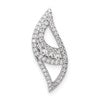14k White Gold 3/8 carat Lab Grown Diamond VS/SI+ G+ Complete Fashion Chain Slide Pendant
