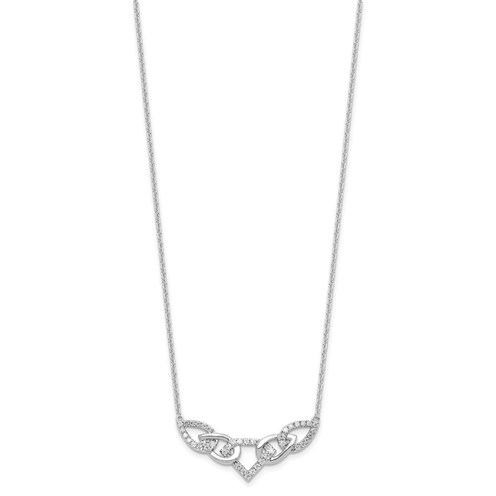 14k White Gold 1/2 carat Lab Grown Diamond VS/SI+ G+ 18 inch Fashion Teardrop Necklace