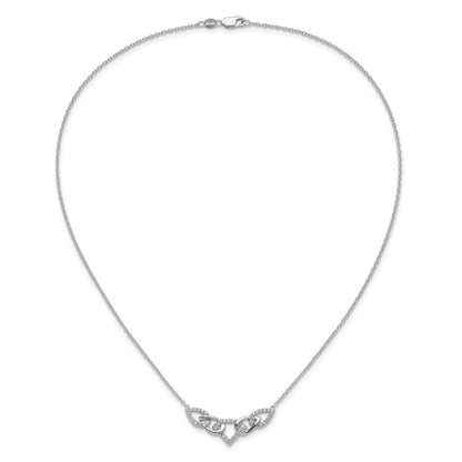 14k White Gold 1/2 carat Lab Grown Diamond VS/SI+ G+ 18 inch Fashion Teardrop Necklace