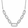 14k White Gold 1 carat Lab Grown Diamond VS/SI+ G+ 18 inch Fashion Link Necklace