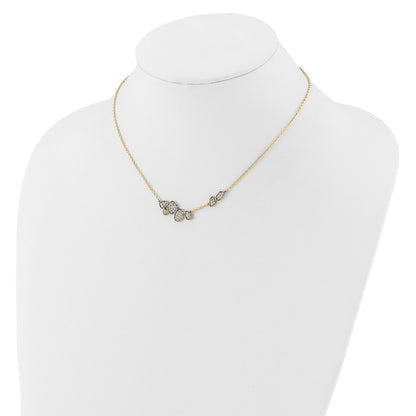 14k 1/2 carat Lab Grown Diamond VS/SI+ G+ Complete 16 inch Fashion Cluster Necklace