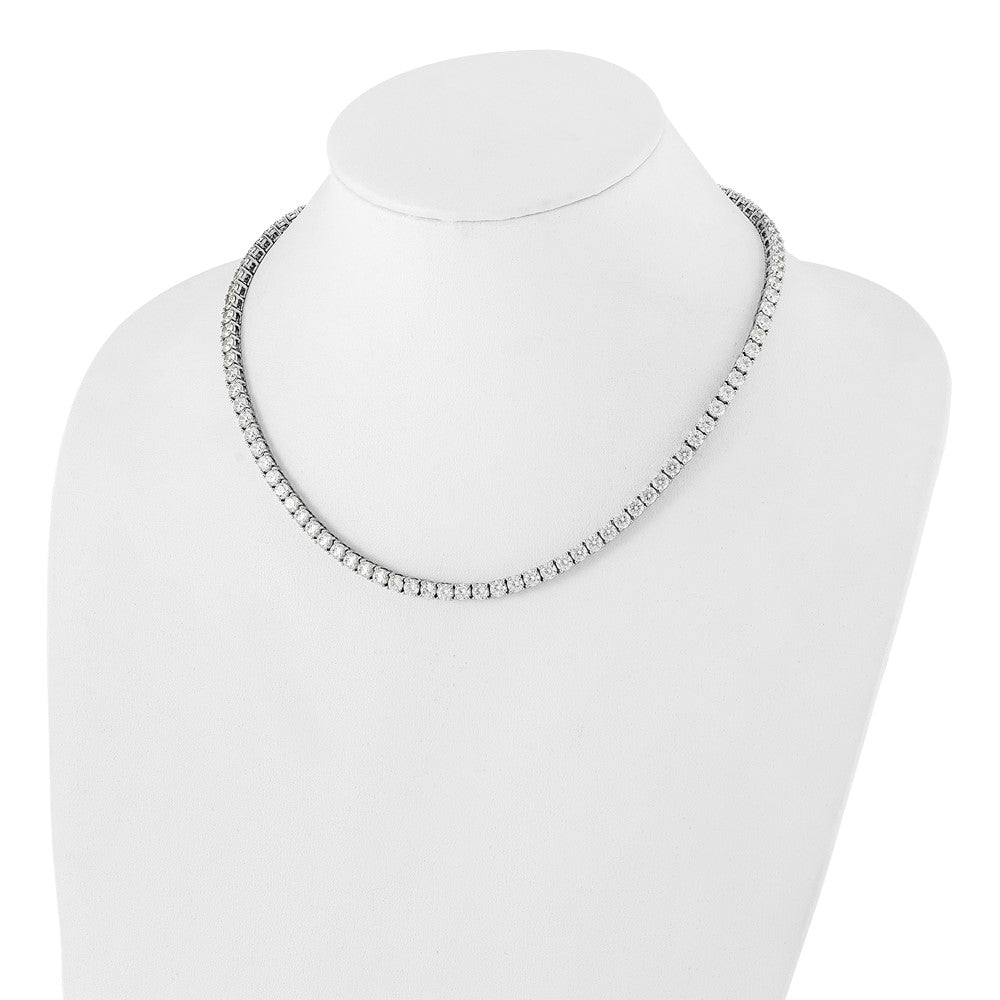 14k White Gold 32 1/8 carat Lab Grown Diamond VS/SI+ G+ 18 inch Tennis Necklace