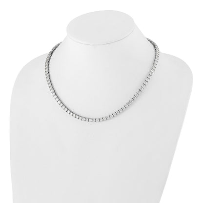 14k White Gold 32 1/8 carat Lab Grown Diamond VS/SI+ G+ 18 inch Tennis Necklace