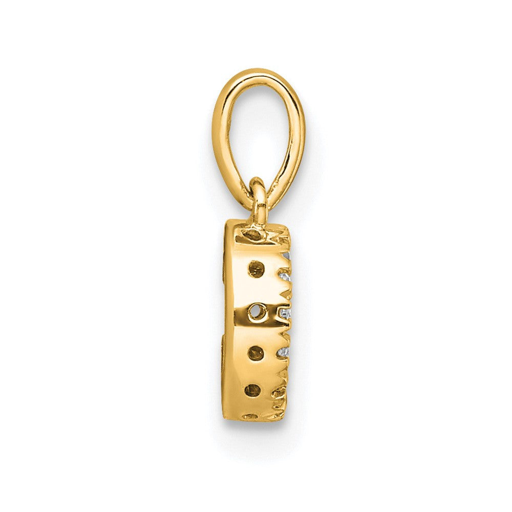 10K Diamond Letter C Initial with Bail Pendant