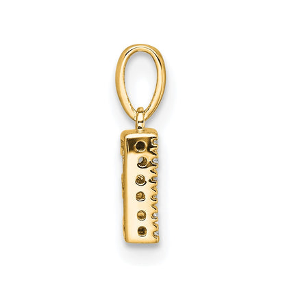 10k 1/20 carat Diamond Letter E Initial with Bail Pendant