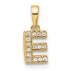 10k 1/20 carat Diamond Letter E Initial with Bail Pendant