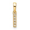 10K Diamond Letter I Initial with Bail Pendant