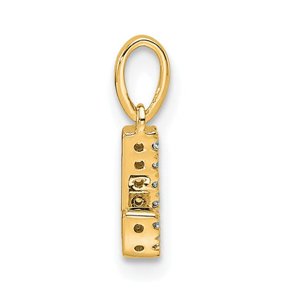 10k 1/20 carat Diamond Letter J Initial with Bail Pendant