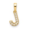 10k 1/20 carat Diamond Letter J Initial with Bail Pendant
