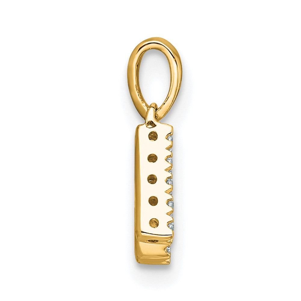 10k 1/20 carat Diamond Letter K  Initial with Bail Pendant