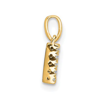 10k 1/15 carat Diamond Letter N Initial with Bail Pendant