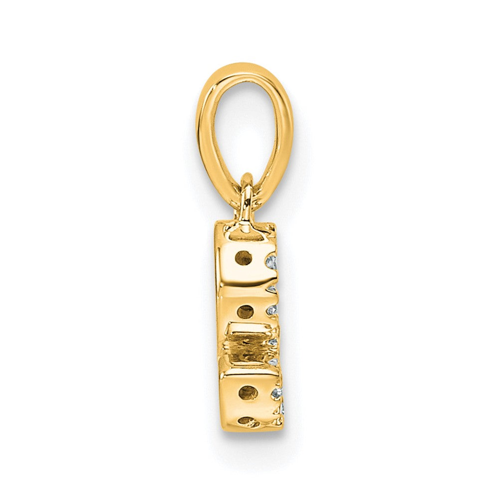 10k 1/20 carat Diamond Letter S Initial with Bail Pendant