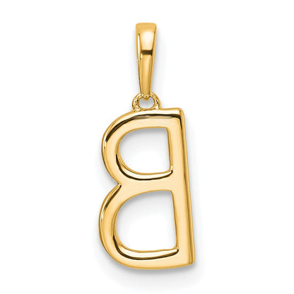 10k 1/10 carat Diamond Letter B Initial Pendant
