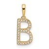 10k 1/10 carat Diamond Letter B Initial Pendant