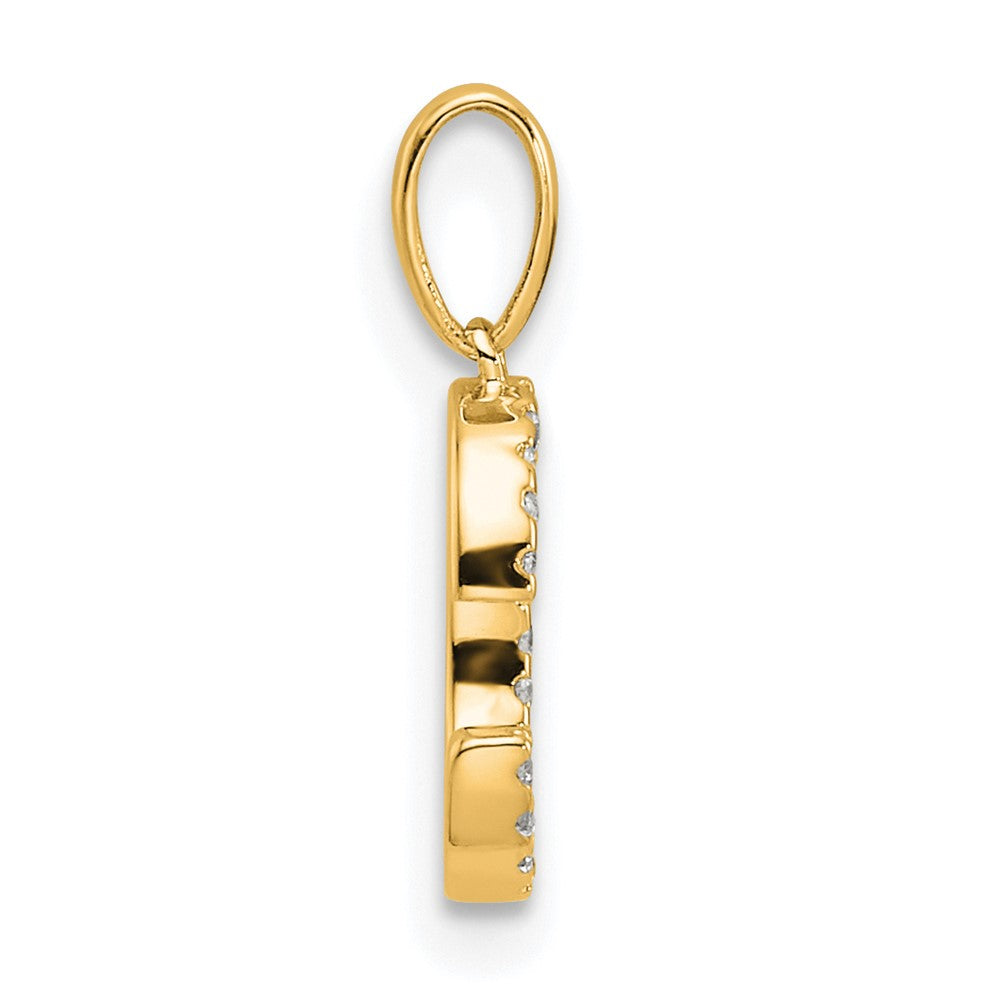 10k 1/15 carat Diamond Letter C Initial Pendant