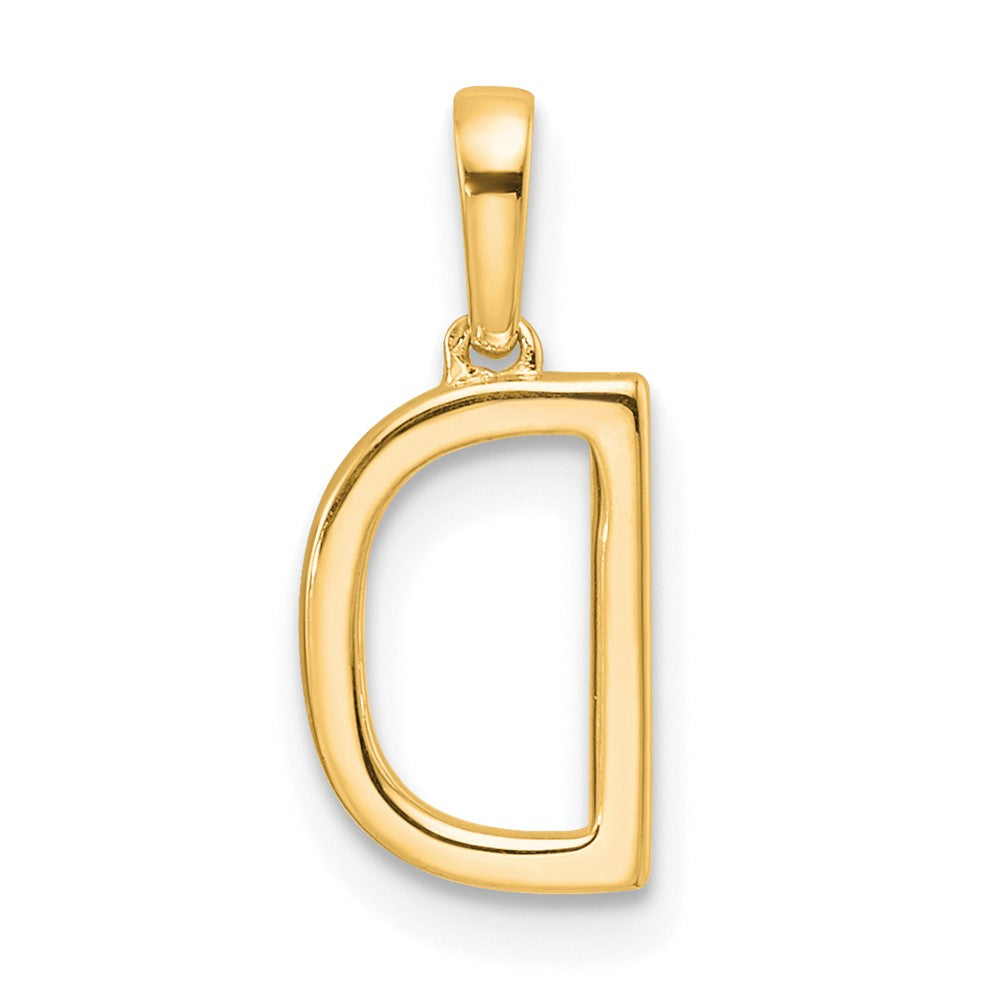 10k 1/15 carat Diamond Letter D Initial Pendant