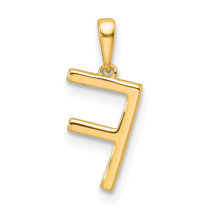 10k 1/20 carat Diamond Letter F Initial Pendant