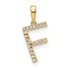 10k 1/20 carat Diamond Letter F Initial Pendant