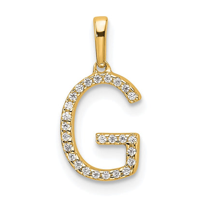 10k 1/15 carat Diamond Letter G Initial Pendant