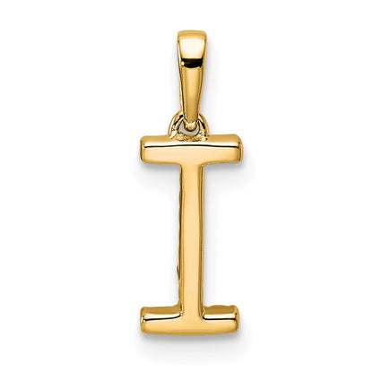 10k 1/20 carat Diamond Letter I Initial Pendant
