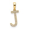 10k 1/20 carat Diamond Letter J Initial Pendant