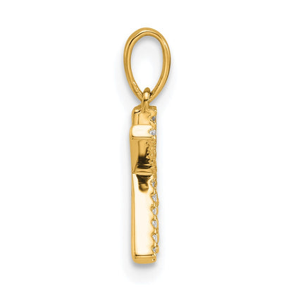 10k 1/15 carat Diamond Letter K Initial Pendant